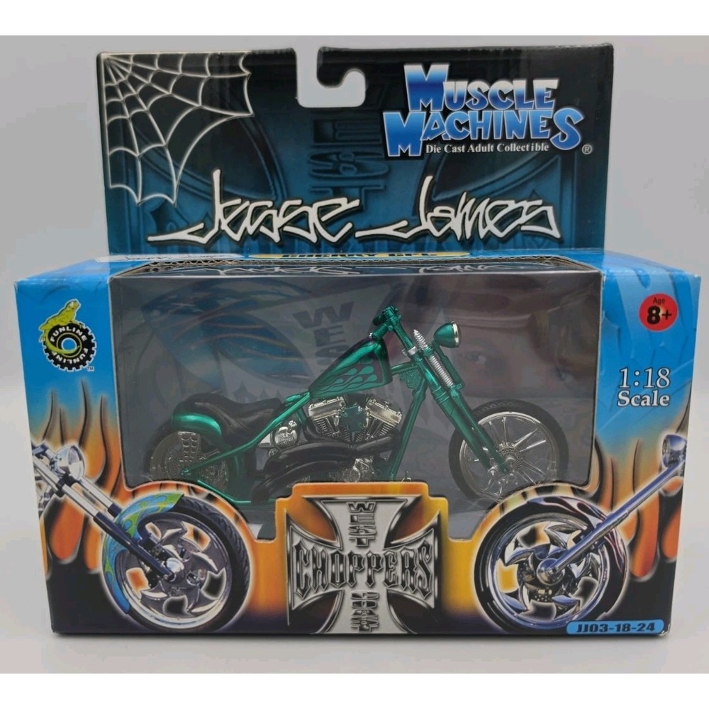 Muscle Machines Jesse James West Coast Choppers JJ03-18-24 Cherry CFL 1:18